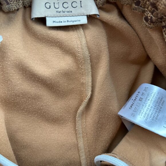 Gucci Tan Monogram Striped Track Pants - Picture 3 of 8